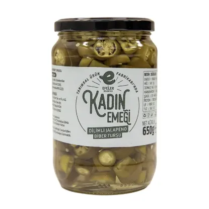 650 G Cam KVZ Dilimli Jalapeno Turşu resmi