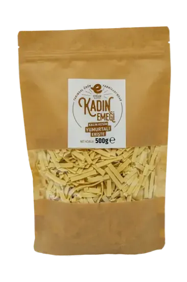 500 G Kraft Amb Yumurtalı Kalın Kesim Erişte resmi