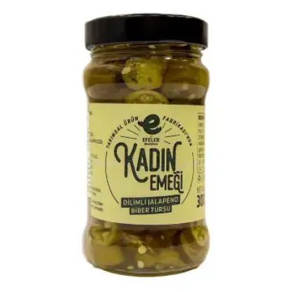 300 G Cam KVZ Dilimli Jalapeno Turşu resmi
