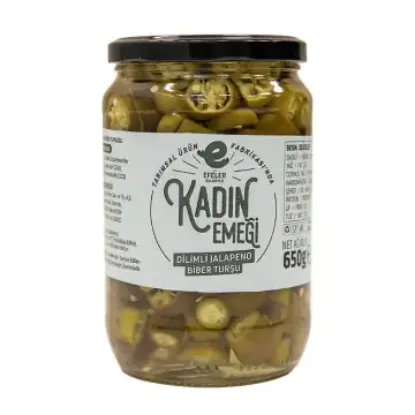 650 G Cam KVZ Dilimli Jalapeno Turşu resmi