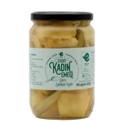 650 G Cam KVZ Saplı Enginar Kalbi Konservesi resmi